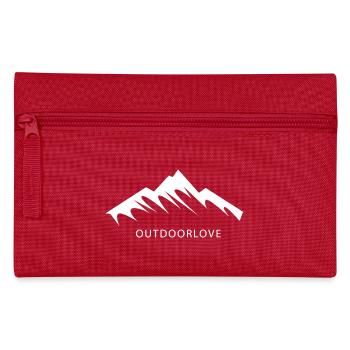 Berge wandern Outdoor klettern Trekking Liebe Logo - Federtasche - Rot - Vorne