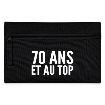 70 Jahre alt und an der Spitze - Federtasche - Schwarz - Vorne