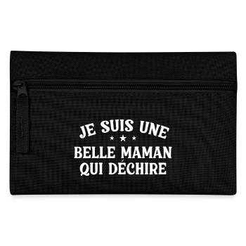 Ich bin eine wunderschöne Mama, die rockt - Federtasche - Schwarz - Vorne