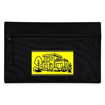 Haus Villa Immobilie - Federtasche - Schwarz - Vorne