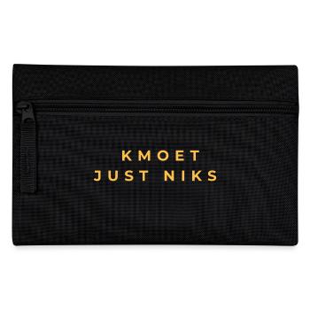 Kmoet just nothing, Antwerpener Dialekt Shirts - Federtasche - Schwarz - Vorne