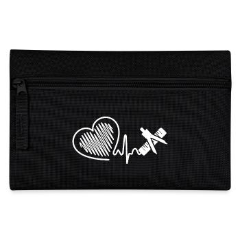 Mathematician Heartbeat - Pencil Case - black - Front