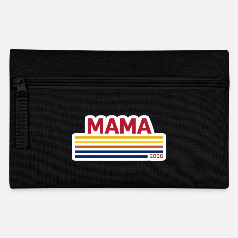Mama 2026 Retro - Federtasche - Schwarz