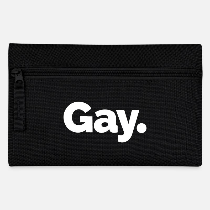 Schwul. Pride Bold Typographic - Federtasche - Schwarz