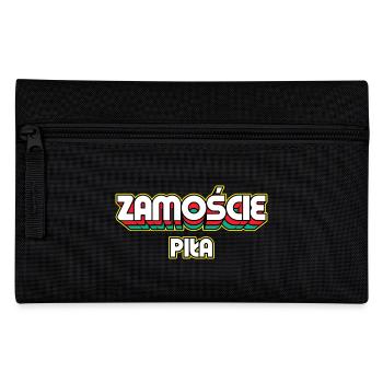 Zamość Piła. Name des Retro-Bezirks - Federtasche - Schwarz - Vorne
