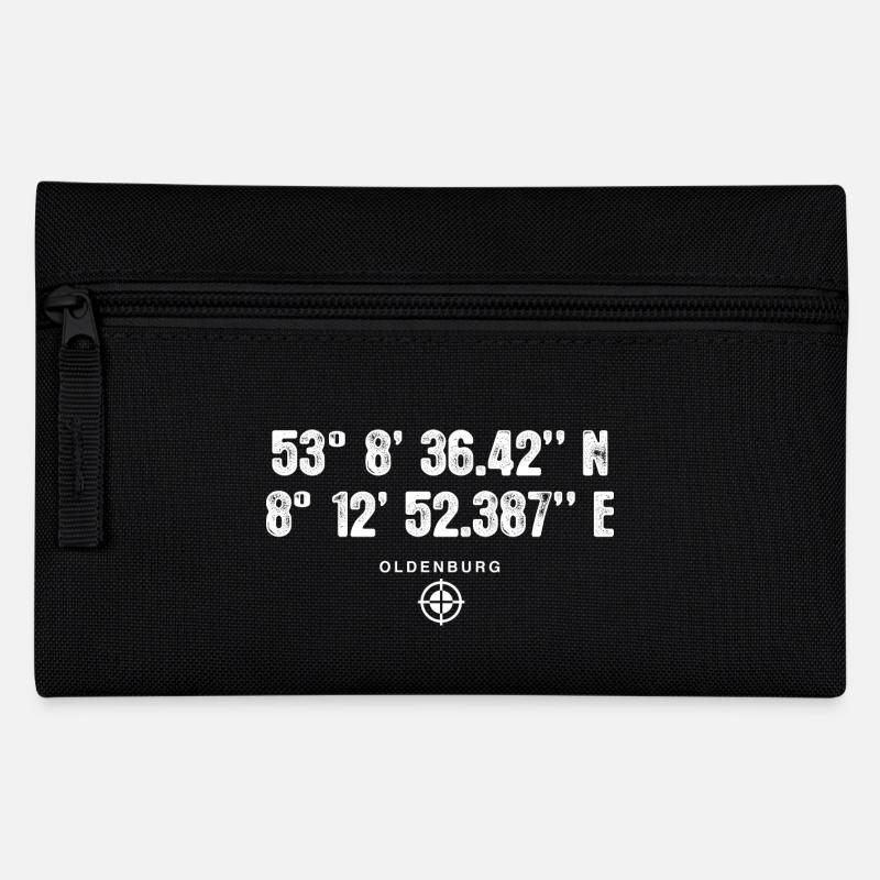 Oldenburg Geocacher Globetrotter Geschenk - Federtasche - Schwarz