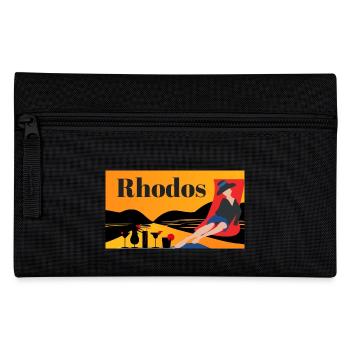 Rhodos - Griechische Insel - Federtasche - Schwarz - Vorne