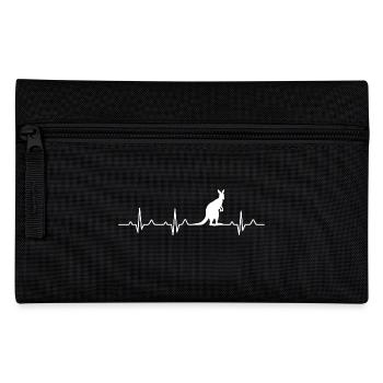 Kangourou - Australie - Cadeau - Trousse - noir - Devant
