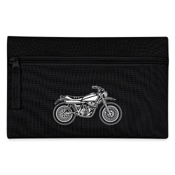 Motocross Enduro Motorcycle 01_white - Pencil Case - black - Front