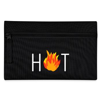 Feuer, Flame, Hot, Geschenkidee - Federtasche - Schwarz - Vorne