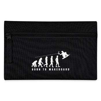 Wakeboarder Geschenk Wakeboard Wasserski - Federtasche - Schwarz - Vorne
