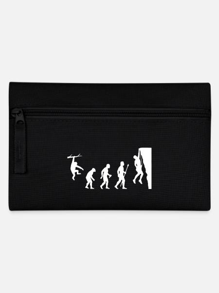 Rock Climbing Evolution Shirt - Pencil Case - black