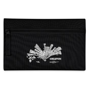 Singapore Karte - Federtasche - Schwarz - Vorne