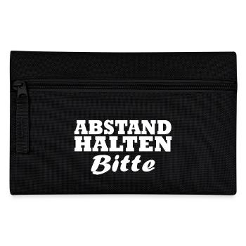 Abstand Halten - Federtasche - Schwarz - Vorne