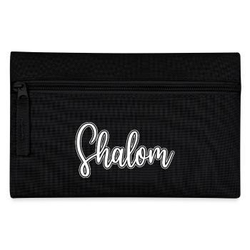 Shalom Peace & Harmony Jüdische Weihnachtsgeschenke - Federtasche - Schwarz - Vorne