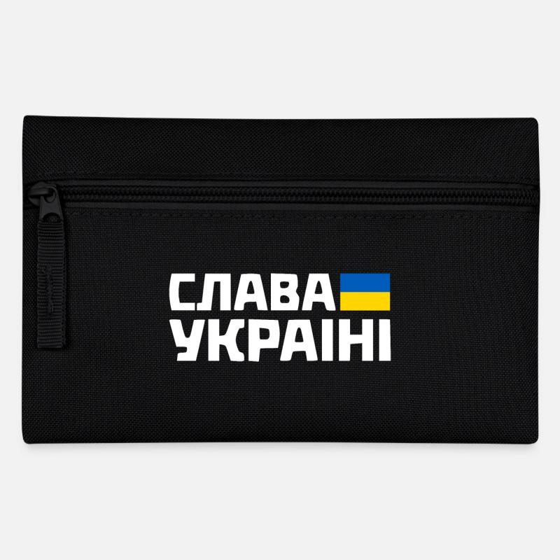 Slava ukraini - Federtasche - Schwarz