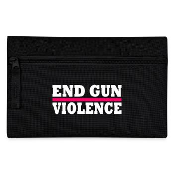End gun violence - Pencil Case - black - Front