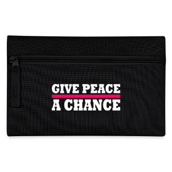 Give peace a chance - Federtasche - Schwarz - Vorne