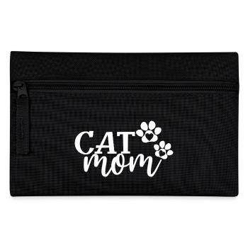 Cat Mom - Cute Paws Cat Lover Maman Propriétaire de chat - Trousse - noir - Devant