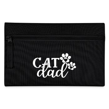 Cat Dad - Mignon Pattes Cat Lover Papa Propriétaire de Chat - Trousse - noir - Devant