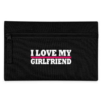 I love my girlfriend - Pencil Case - black - Front