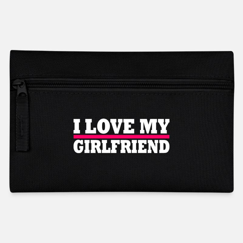 I love my girlfriend - Federtasche - Schwarz