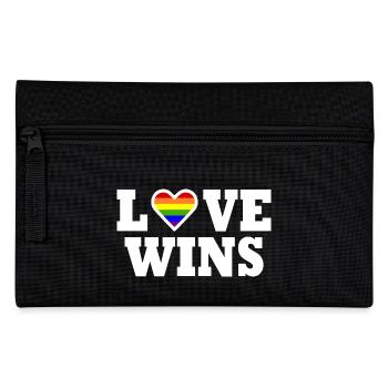 Love wins - Federtasche - Schwarz - Vorne