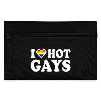I love hot gays - Pencil Case - black - Front