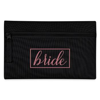 Bride Matching Couple Engagement Wedding Honeymoon - Pencil Case - black - Front