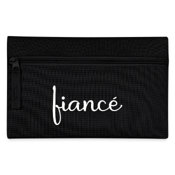 Fiancé Matching Engagement Gift Groom’s Mariage du marié - Trousse - noir - Devant