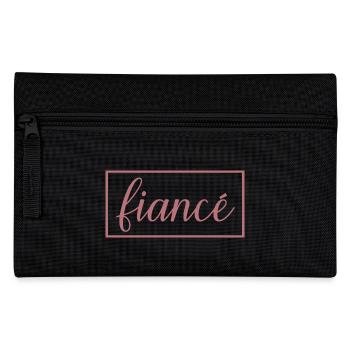 Fiancé Matching Engagement Gift Groom’s Mariage du marié - Trousse - noir - Devant