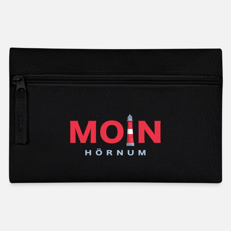 Moin Sylt, Leuchtturm Hörnum - Federtasche - Schwarz