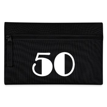 50. 50 ANS. 50e ANNIVERSAIRE. ANNIVERSAIRE 50 ANS - Trousse - noir - Devant