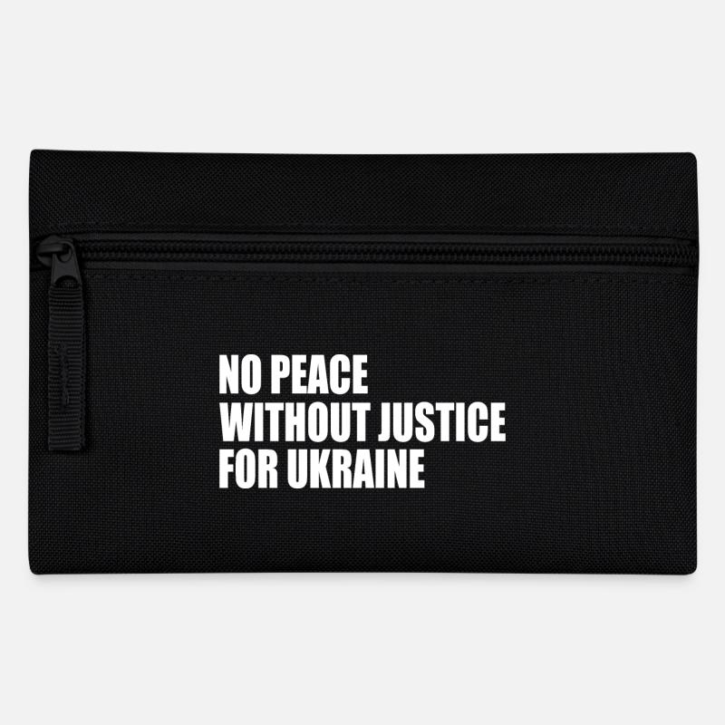 No peace without justice for ukraine - Pencil Case - black