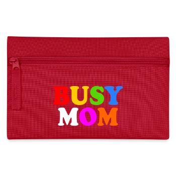 Busy mom - Pencil Case - red - Front