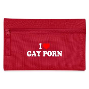 I love gay porn - Trousse - rouge - Devant