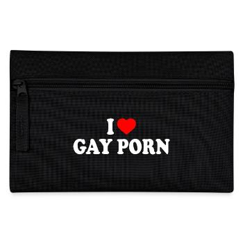 I love gay porn - Federtasche - Schwarz - Vorne