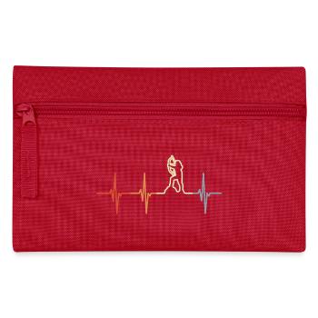 Bogensportler Mädchen EKG Linie - Federtasche - Rot - Vorne