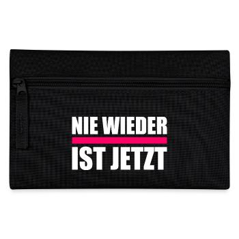Nie wieder ist jetzt - Federtasche - Schwarz - Vorne