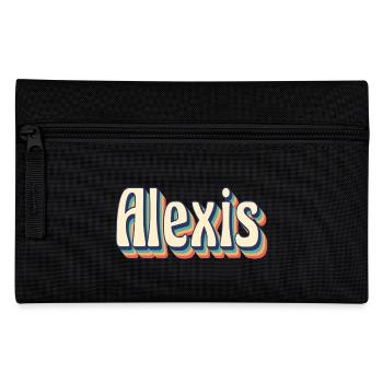Vintage Retro Alexis T-Shirt T-Shirt Geschenkidee - Federtasche - Schwarz - Vorne