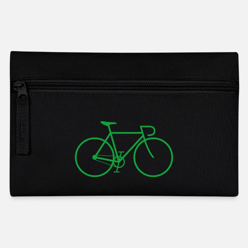 Fixie bike green - Pencil Case - black