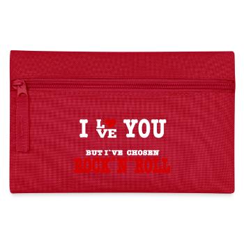 I Love But I've Chosen Rock and Roll - Pencil Case - red - Front