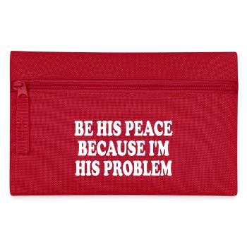be his peace because im his problem - Federtasche - Rot - Vorne