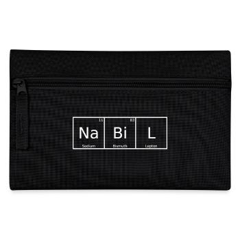 Nabil Name Vorname Chemie Periodensystem Elemente - Federtasche - Schwarz - Vorne