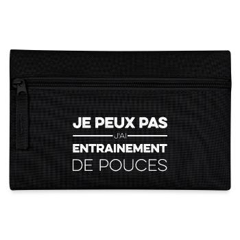 I can't I have thumb training - Pencil Case - black - Front