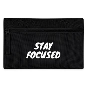 Stay Focused - Pencil Case - black - Front
