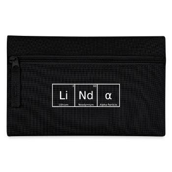 Linda Name Vorname Chemie Periodensystem Elemente - Federtasche - Schwarz - Vorne