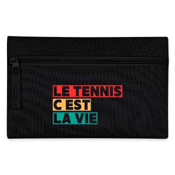 tennis is life tennisman,Tennis - Pencil Case - black - Front