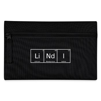 Lindi Name First Name Chemistry Periodic Table Elements - Pencil Case - black - Front