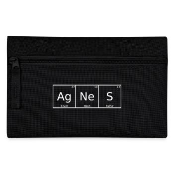 Agnes Name First Name Chemistry Periodic Table Elements - Pencil Case - black - Front